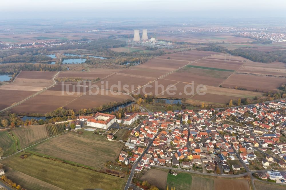 Heidenfeld aus der Vogelperspektive: Gebäudekomplex des Klosters in Heidenfeld im Bundesland Bayern, Deutschland