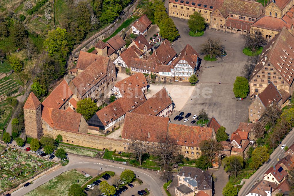 Luftaufnahme Maulbronn - Gebäudekomplex des Klosters in Maulbronn im Bundesland Baden-Württemberg