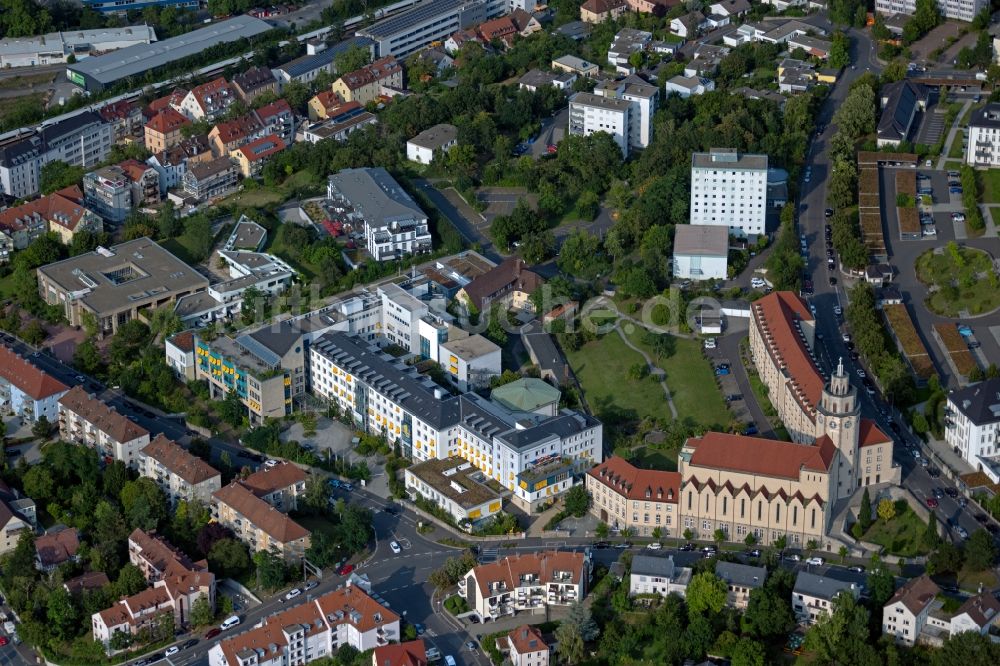 Luftbild Würzburg - Gebäudekomplex des Klosters im Ortsteil Frauenland in Würzburg im Bundesland Bayern, Deutschland