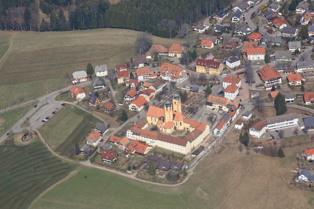 Luftbild Sankt Märgen - Gebäudekomplex des Klosters in Sankt Märgen im Bundesland Baden-Württemberg