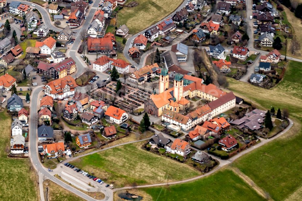 Luftbild Sankt Märgen - Gebäudekomplex des Klosters in Sankt Märgen im Bundesland Baden-Württemberg, Deutschland