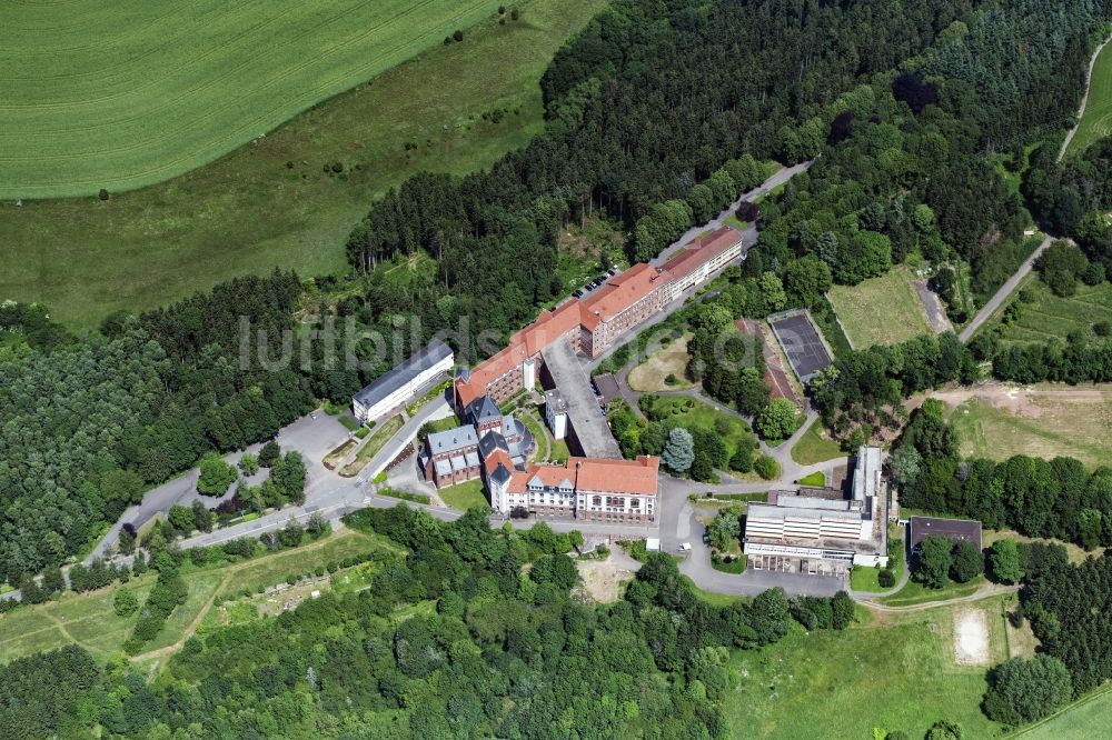 Sankt Wendel aus der Vogelperspektive: Gebäudekomplex des Klosters in Sankt Wendel im Bundesland Saarland, Deutschland