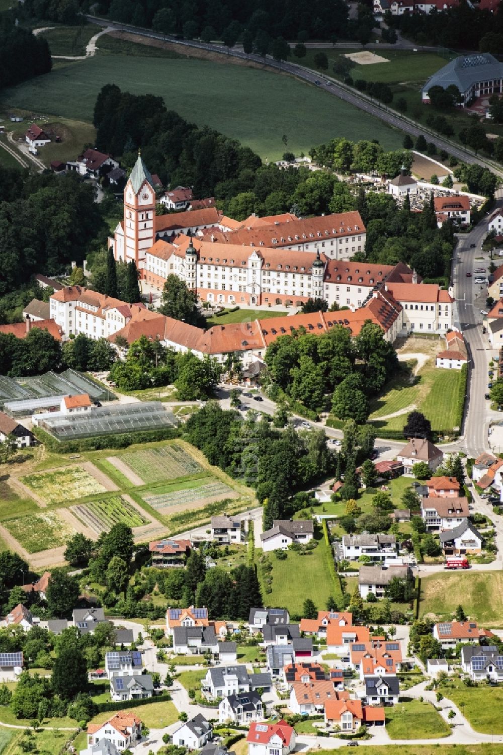 Luftbild Scheyern - Gebäudekomplex des Klosters in Scheyern im Bundesland Bayern, Deutschland