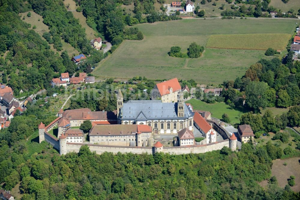 Schwäbisch Hall von oben - Gebäudekomplex des Klosters in Schwäbisch Hall im Bundesland Baden-Württemberg