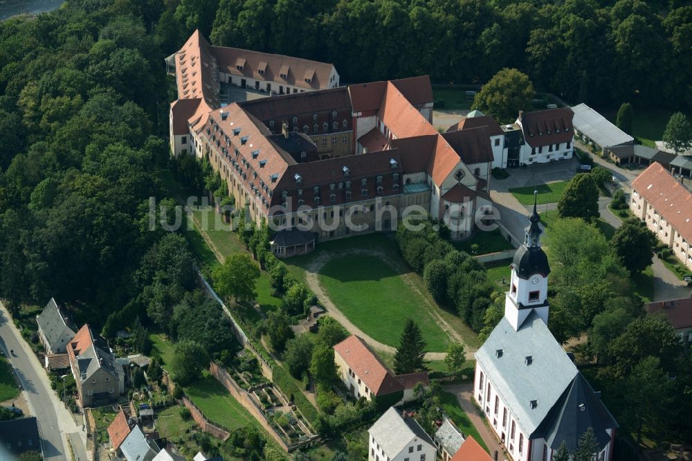 Luftbild Wechselburg - Gebäudekomplex des Klosters in Wechselburg im Bundesland Sachsen