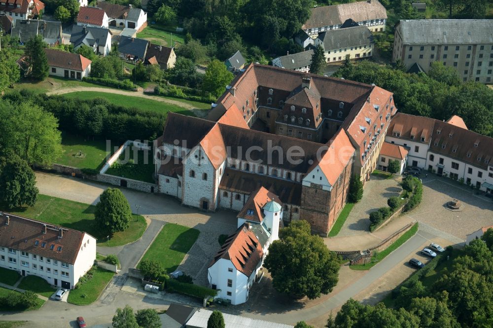 Luftbild Wechselburg - Gebäudekomplex des Klosters in Wechselburg im Bundesland Sachsen
