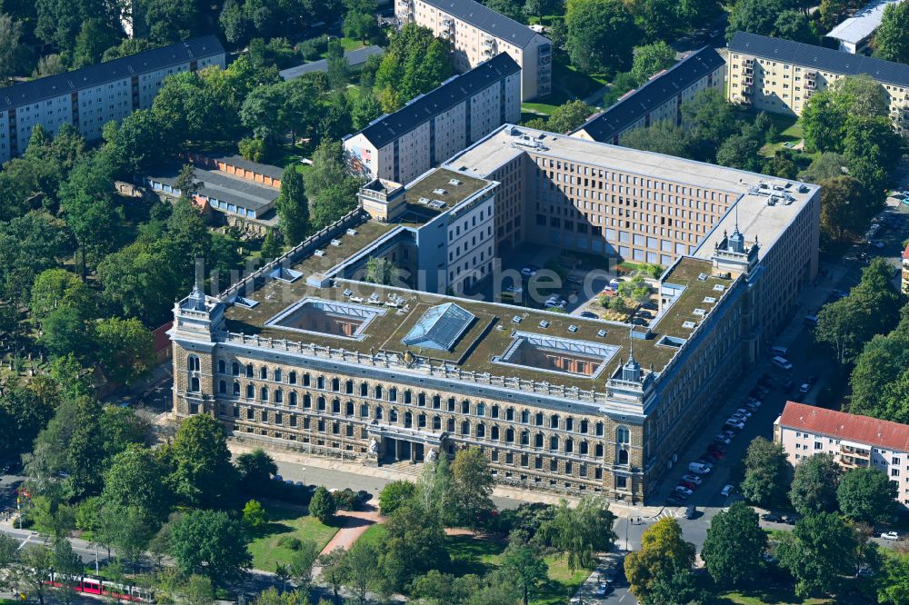 Luftbild Dresden - Gebäudekomplex des Landgericht Dresden an der Lothringer Straße in Dresden im Bundesland Sachsen, Deutschland