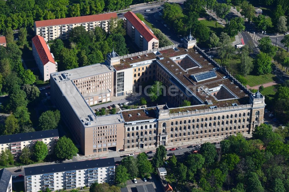 Luftbild Dresden - Gebäudekomplex des Landgericht Dresden an der Lothringer Straße - Gericht in in Dresden im Bundesland Sachsen