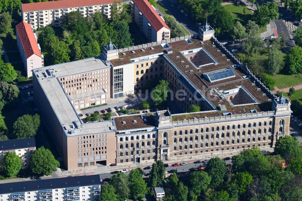 Luftaufnahme Dresden - Gebäudekomplex des Landgericht Dresden an der Lothringer Straße - Gericht in in Dresden im Bundesland Sachsen