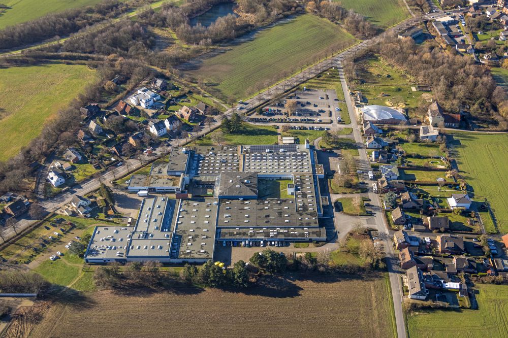 Luftbild Lünen - Gebäudekomplex und Logistikzentrum auf dem Gelände ara Shoes GmbH in Lünen im Bundesland Nordrhein-Westfalen, Deutschland