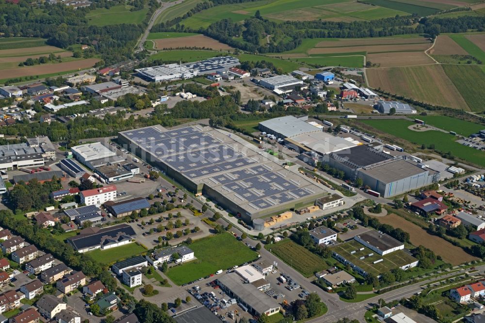 Luftbild Markgröningen - Gebäudekomplex und Logistikzentrum auf dem Gelände der Cargopack Verpackungsgesellschaft für Industriegüter mbH in Markgröningen im Bundesland Baden-Württemberg