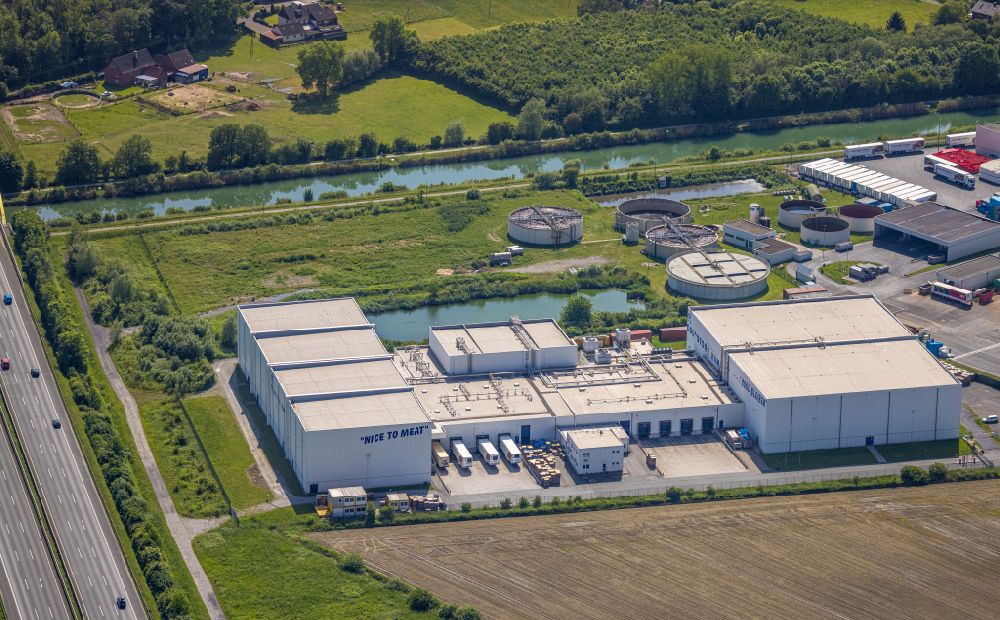 Luftaufnahme Hamm - Gebäudekomplex und Logistikzentrum auf dem Gelände der Coldstore Hamm GmbH in Hamm im Bundesland Nordrhein-Westfalen, Deutschland