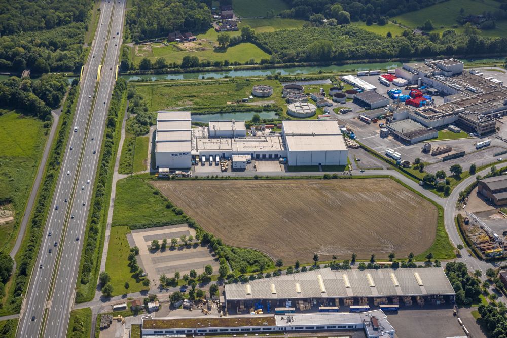 Hamm von oben - Gebäudekomplex und Logistikzentrum auf dem Gelände der Coldstore Hamm GmbH in Hamm im Bundesland Nordrhein-Westfalen, Deutschland