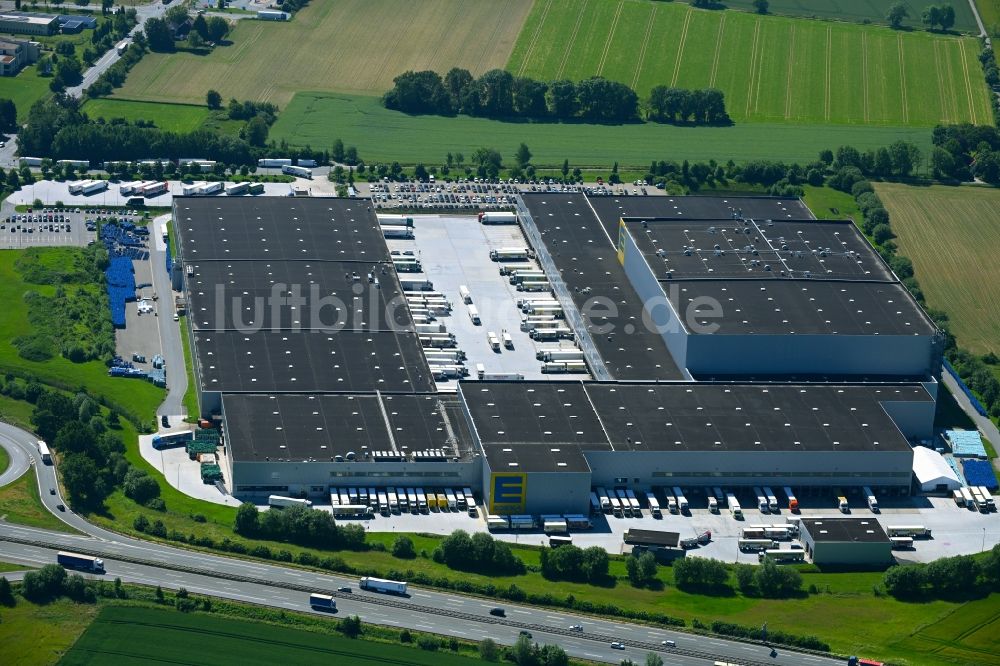 Luftbild Hamm - Gebäudekomplex und Logistikzentrum auf dem Gelände Edeka Zentrallager in Hamm im Bundesland Nordrhein-Westfalen