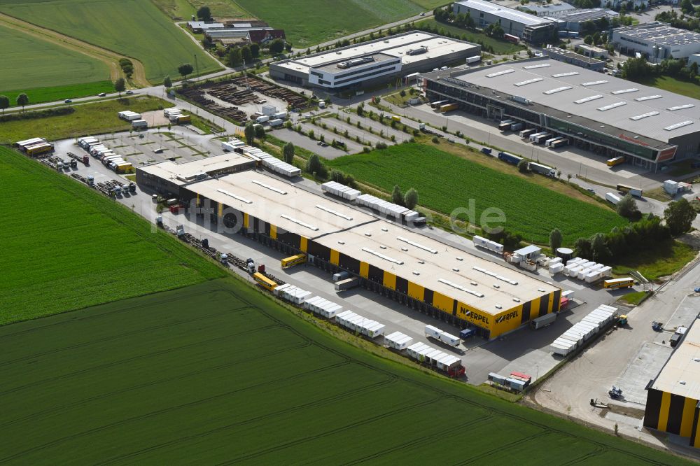 Luftbild Odelzhausen - Gebäudekomplex und Logistikzentrum auf dem Gelände der C.E. Noerpel GmbH in Odelzhausen im Bundesland Bayern, Deutschland