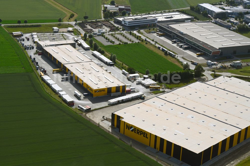 Luftaufnahme Odelzhausen - Gebäudekomplex und Logistikzentrum auf dem Gelände der C.E. Noerpel GmbH in Odelzhausen im Bundesland Bayern, Deutschland