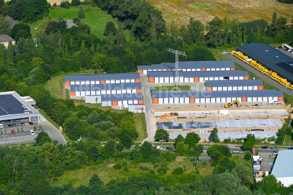 Luftbild Bernau - Gebäudekomplex und Logistikzentrum auf dem Gelände Storage24 in Bernau im Bundesland Brandenburg, Deutschland