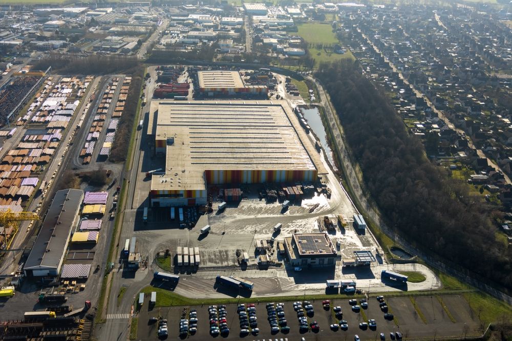 Luftbild Hamm - Gebäudekomplex und Logistikzentrum der t-log trinklogistik GmbH in Hamm im Bundesland Nordrhein-Westfalen