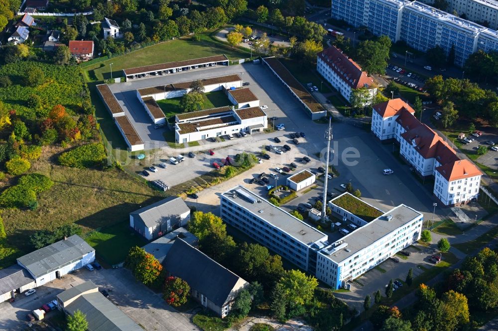 Luftaufnahme Cottbus - Gebäudekomplex der Polizei an der Juri-Gagarin-Straße in Cottbus im Bundesland Brandenburg, Deutschland