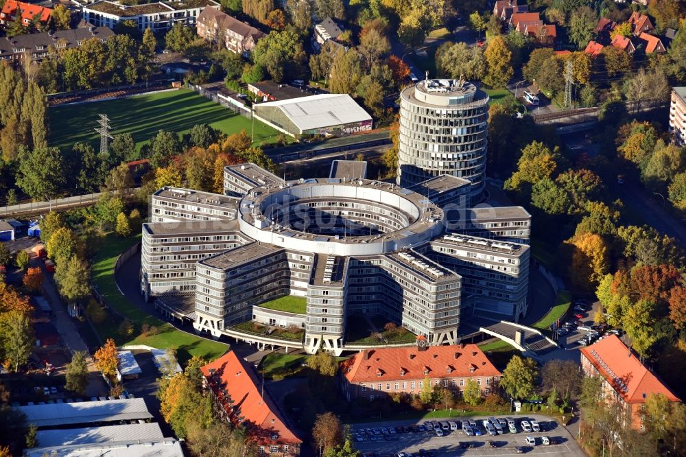 Luftaufnahme Hamburg - Gebäudekomplex der Polizei - Polizeipräsidium in Hamburg, Deutschland