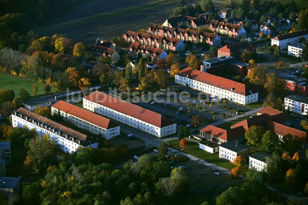 Luftbild Potsdam - Gebäudekomplex der Polizei - Polizeipräsidium des Landes Brandenburg in Potsdam im Bundesland Brandenburg, Deutschland