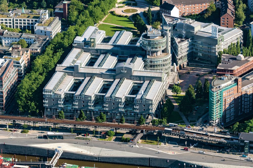 Luftbild Hamburg - Gebäudekomplex Presse- und Medienhauses Gruner + Jahr in Hamburg, Deutschland