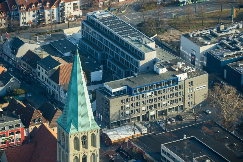 Luftaufnahme Hamm - Gebäudekomplex Presse- und Medienhauses des Westfälischer Anzeiger in Hamm im Bundesland Nordrhein-Westfalen, Deutschland