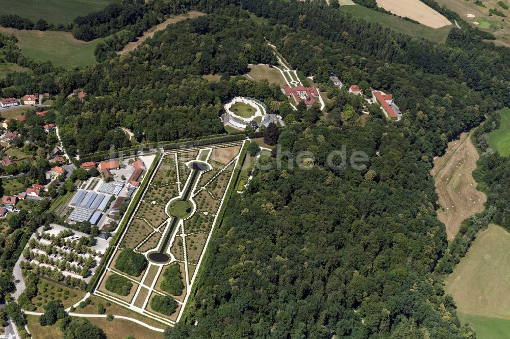 Bayreuth aus der Vogelperspektive: Gebäudekomplex der Schloss- und Parkanlage Eremitage in Bayreuth im Bundesland Bayern