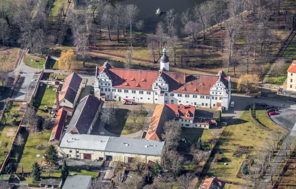 Luftbild Großenhain - Gebäudekomplex im Schloßpark von Schloss und Palais Zabeltitz in Großenhain im Bundesland Sachsen