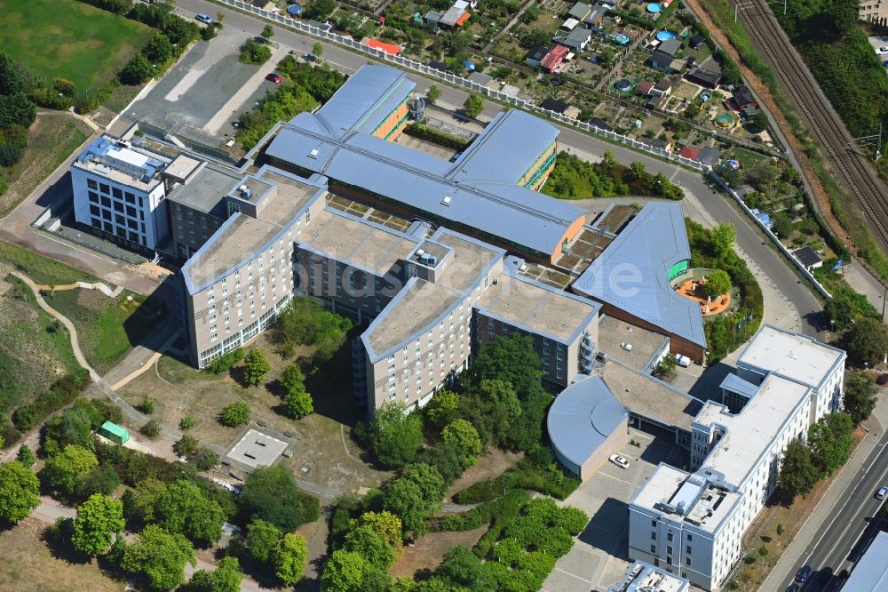 Luftbild Leipzig - Gebäudekomplex des Weiterbildungs- und Bildungszentrums des Berufsförderungswerk Leipzig in Leipzig im Bundesland Sachsen, Deutschland