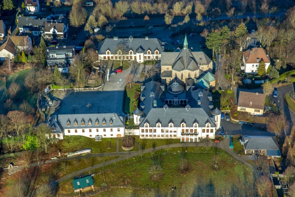 Luftaufnahme Bochum - Gebäudekomplex des Zisterzienserklosters im Ortsteil Stiepel in Bochum im Bundesland Nordrhein-Westfalen