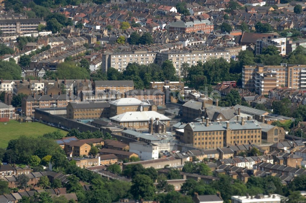 Luftbild London - Gefängnis JVA HM Prison Brixton im gleichnamigen Londoner Stadtteil in London