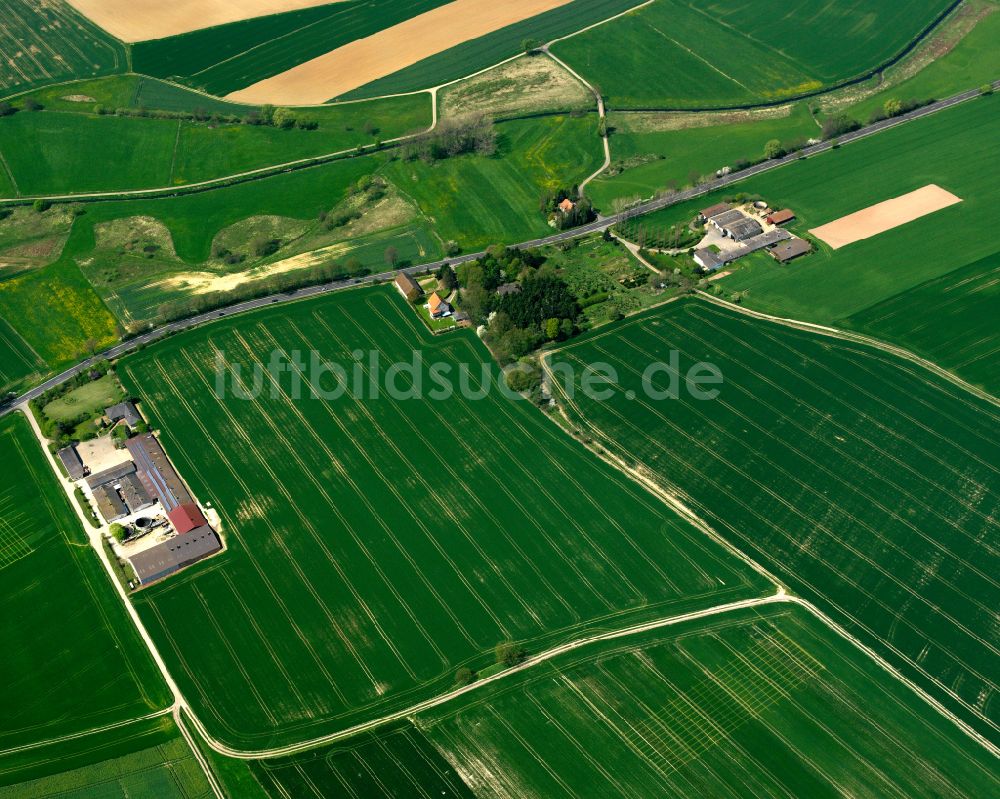 Eudorf aus der Vogelperspektive: Gehöft und Bauernhof in Eudorf im Bundesland Hessen, Deutschland