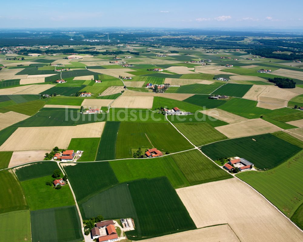 Luftaufnahme Ficker - Gehöft und Bauernhof in Ficker im Bundesland Bayern, Deutschland