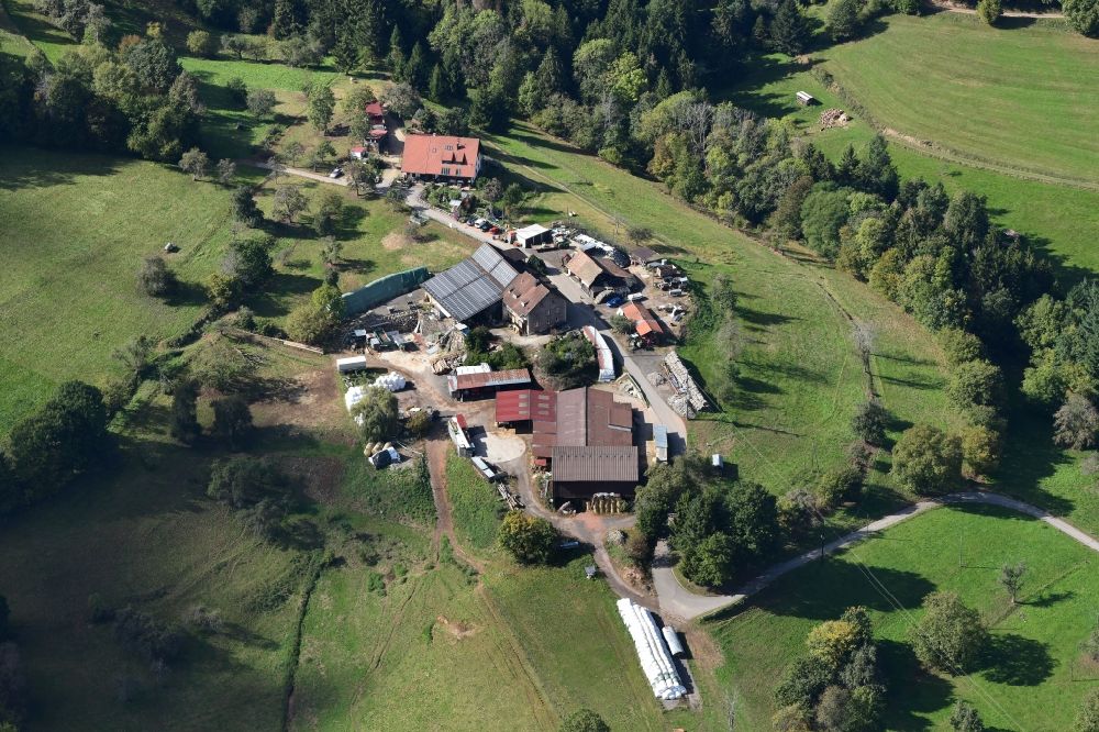 Luftaufnahme Steinen - Gehöft und Bauernhof Heuberg in Steinen im Bundesland Baden-Württemberg, Deutschland