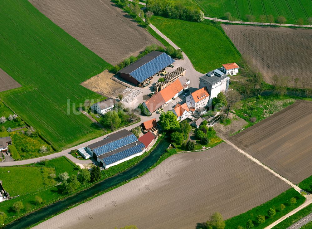 Luftbild Langenau - Gehöft und Bauernhof in Langenau im Bundesland Baden-Württemberg, Deutschland