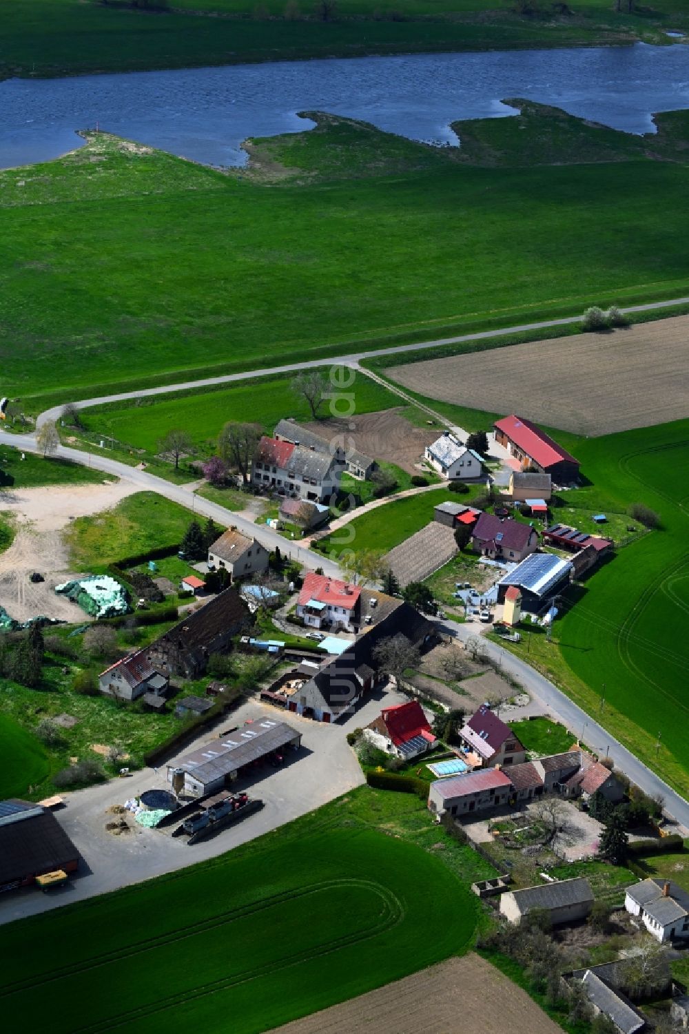 Luftbild Mauken - Gehöft und Bauernhof in Mauken im Bundesland Sachsen-Anhalt, Deutschland