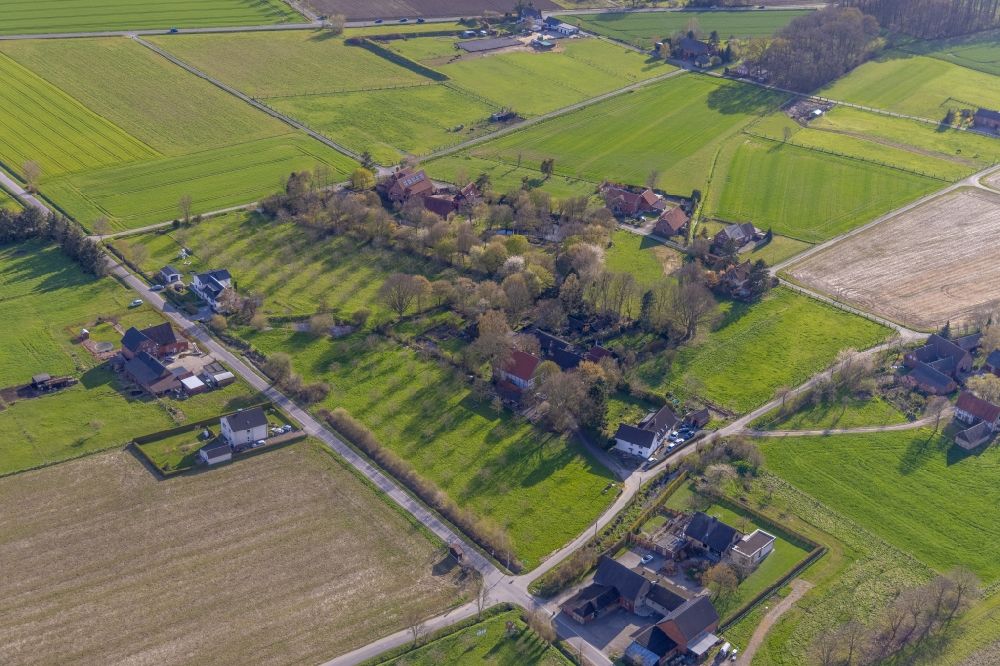 Hamm von oben - Gehöft und Bauernhof in Norddinker im Bundesland Nordrhein-Westfalen, Deutschland