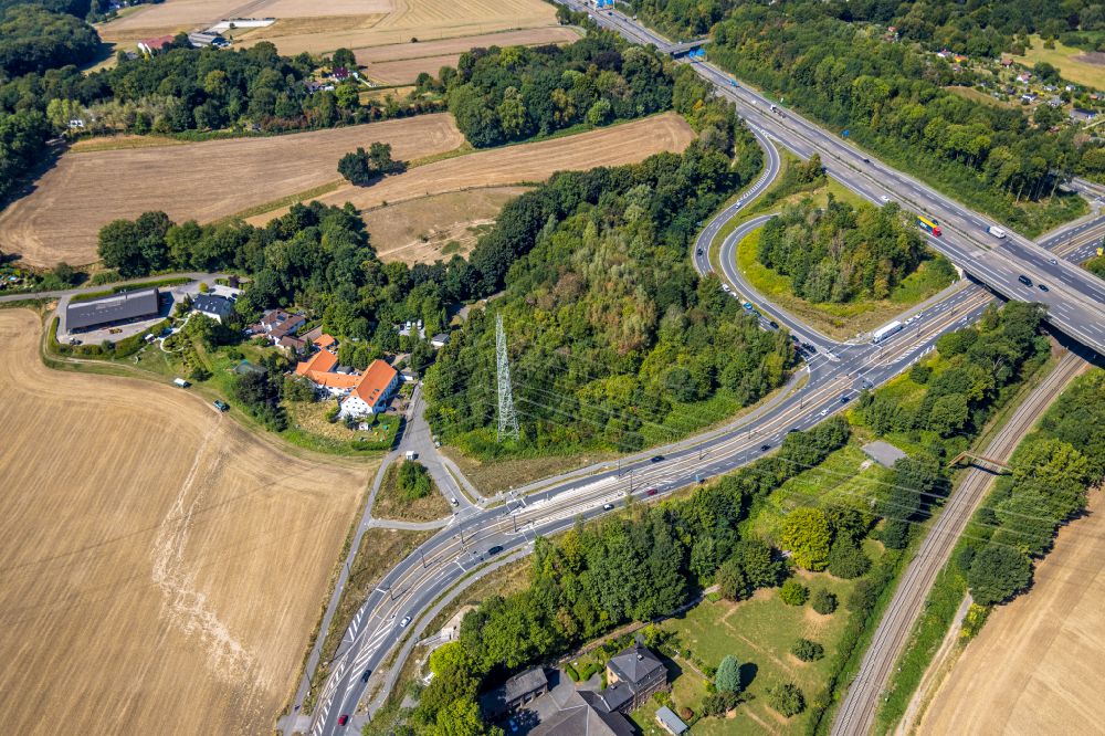 Luftaufnahme Witten - Gehöft und Bauernhof im Ortsteil Espey in Witten im Bundesland Nordrhein-Westfalen, Deutschland