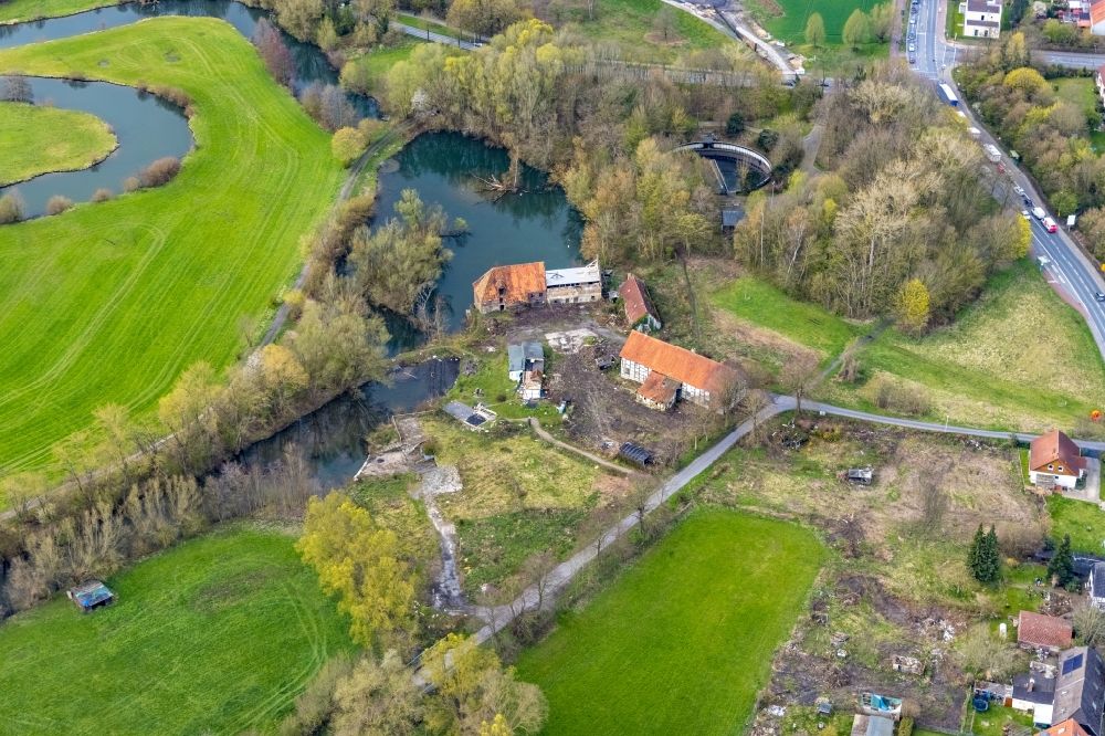 Luftbild Hamm - Gehöft und Bauernhof- Ruine in Hamm im Bundesland Nordrhein-Westfalen, Deutschland