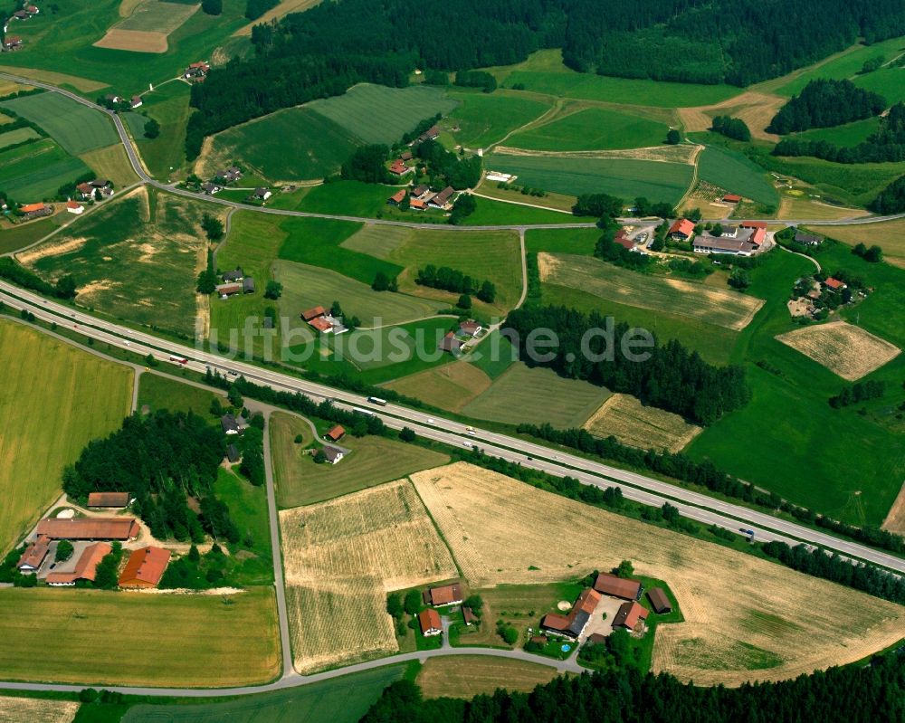 Luftbild Höhl - Gehöfte und Bauernhöfe an der BAB A3 in Höhl im Bundesland Bayern, Deutschland