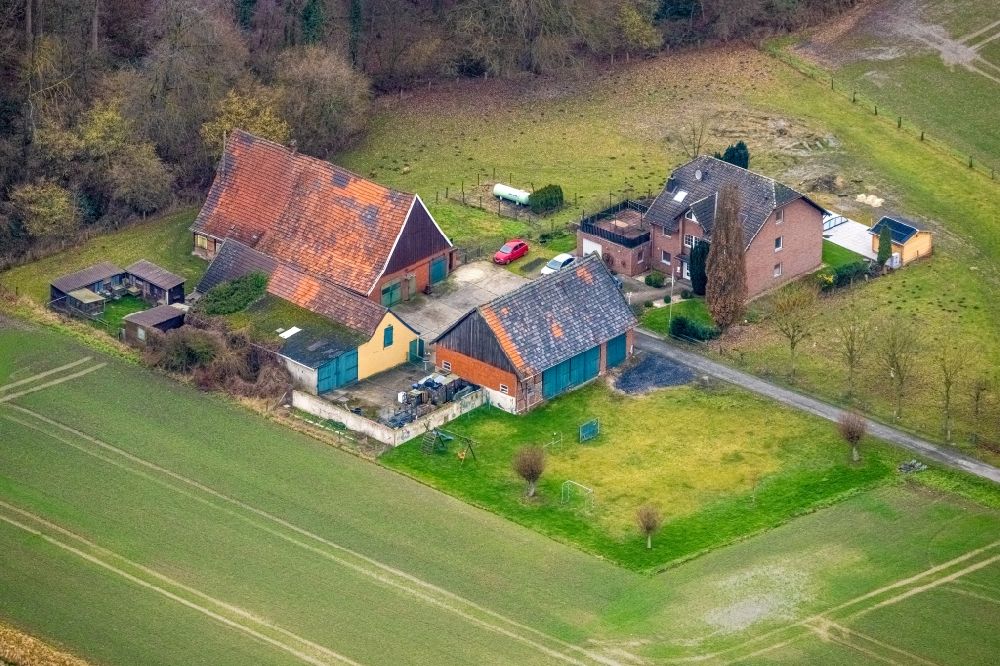 Bockum-Hövel aus der Vogelperspektive: Gehöft und Bauernhof Mesenmark in Bockum-Hövel im Bundesland Nordrhein-Westfalen, Deutschland