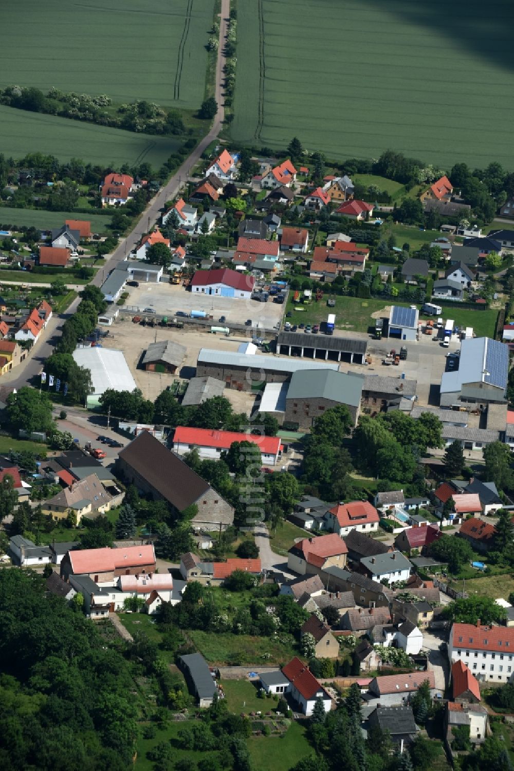 Luftbild Könnern - Gelände der Agrargenossenschaft e.G. Saaleaue Beesenlaublingen in Könnern im Bundesland Sachsen-Anhalt