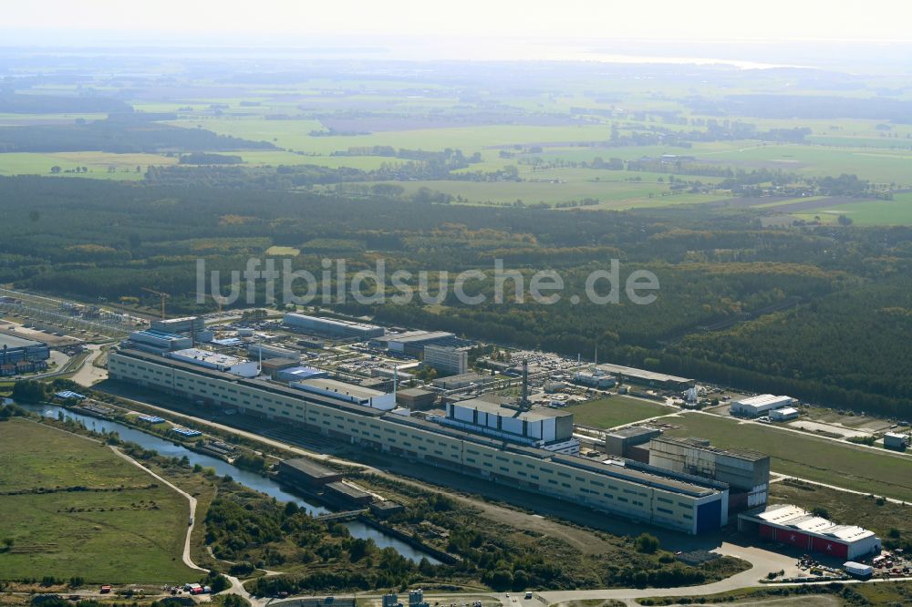 Luftbild Freesendorf - Gelände und Anlagen des stillgelegten AKW - KKW Kernkraftwerk AKW Lubmin in Freesendorf im Bundesland Mecklenburg-Vorpommern, Deutschland