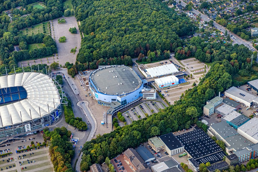 Hamburg von oben - Gelände der Arena hamburg barclays arena in Hamburg, Deutschland