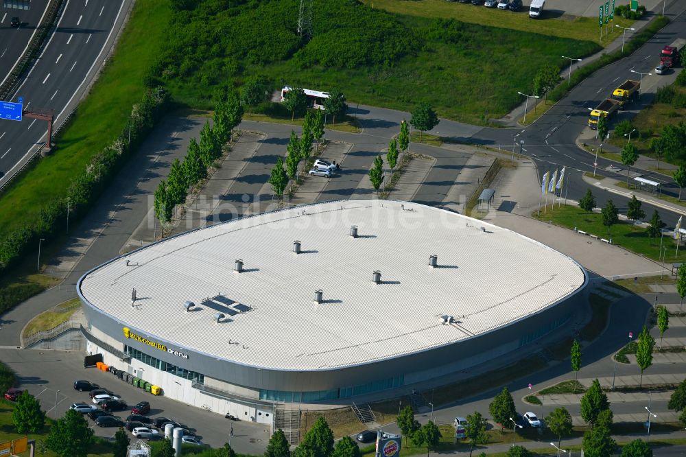 Coburg von oben - Gelände der Arena HUK-COBURG arena in Coburg im Bundesland Bayern, Deutschland