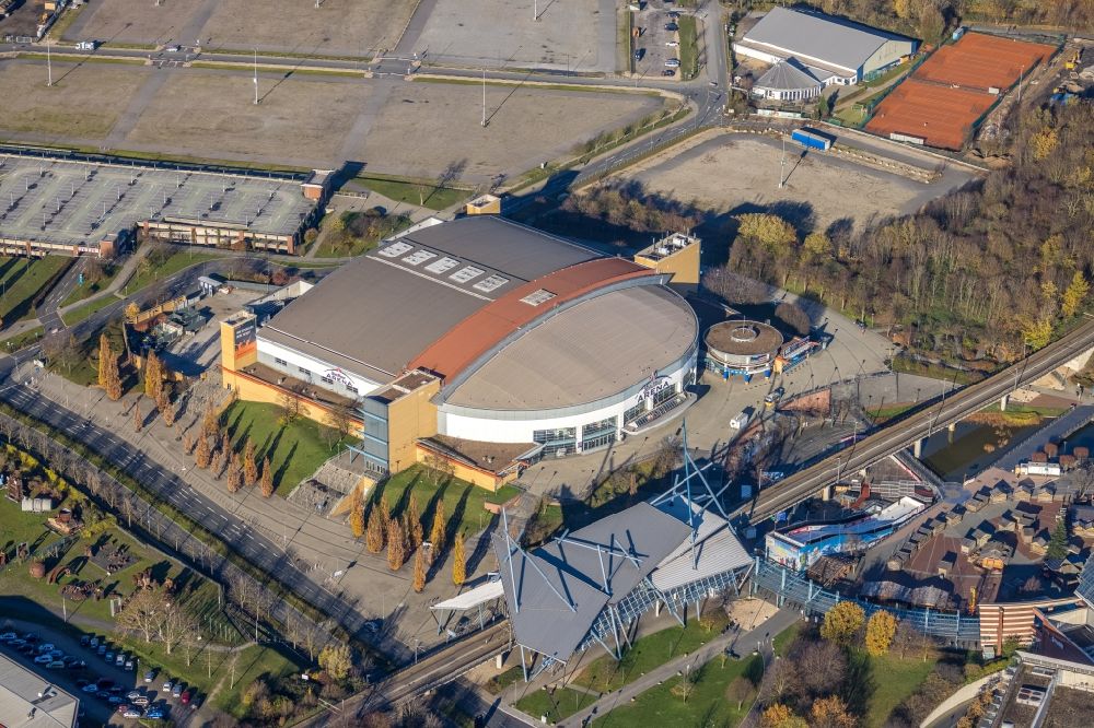 Luftaufnahme Oberhausen - Gelände der Arena König-Pilsener-ARENA an der Arenastraße in Oberhausen im Bundesland Nordrhein-Westfalen, Deutschland
