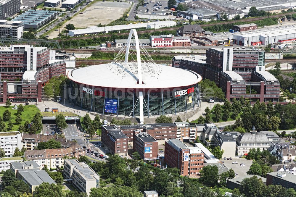Luftaufnahme Köln - Gelände der Arena Lanxess Arena am Willy-Brandt-Platz in Köln im Bundesland Nordrhein-Westfalen - NRW, Deutschland