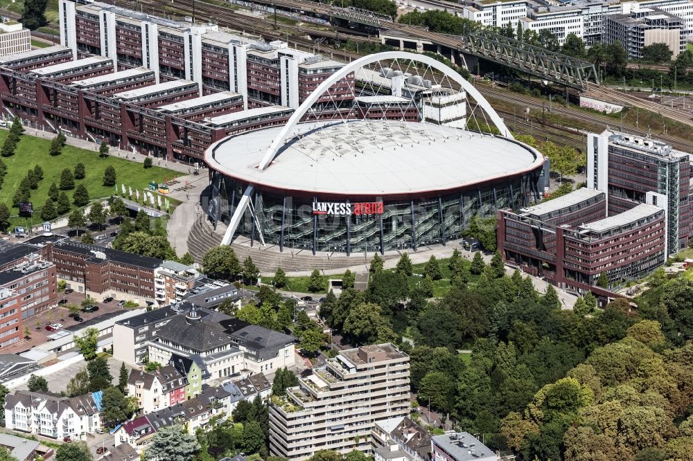 Köln aus der Vogelperspektive: Gelände der Arena Lanxess in Köln im Bundesland Nordrhein-Westfalen, Deutschland