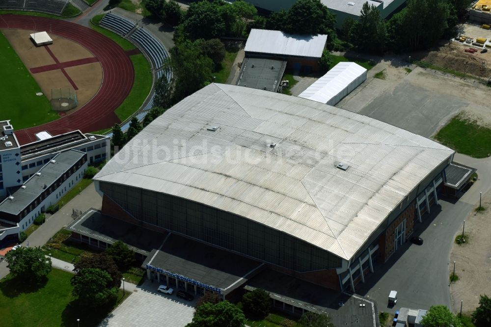 Luftbild Schwerin - Gelände der Arena Sport- und Kongresshalle Schwerin an der Wittenburger Straße in Schwerin im Bundesland Mecklenburg-Vorpommern, Deutschland